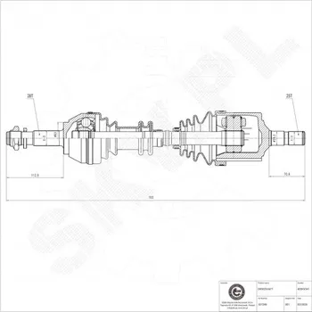 Poloosa kola Přední levá hnací hřídel Citroën C25 Fiat Ducato Talento Peugeot J5 327248 ESEN SKV