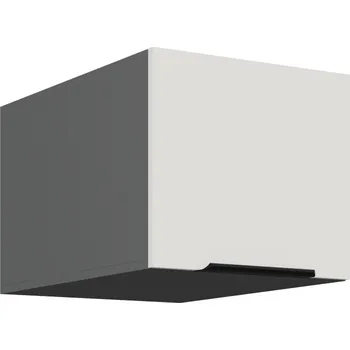 Kuchyňská skříňka 40 NAGU-36 1F, Horní kuchyňská skříňka o hloubce 57 cm, Aria bílá/antracit