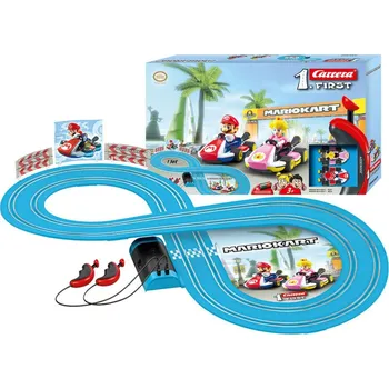 autodráha Autodráha Carrera First Mario Nintendo 2,4m plast +2 auta na bat. v krabici 50x30x7cm