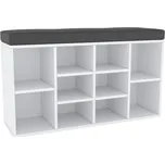 Botník s lavicí, bílá, FADDY