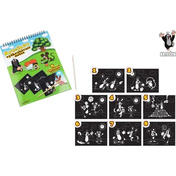 omalovánky Škrabací/Vyškrabovací notes Krtek 8 listů 19x26cm v sáčku