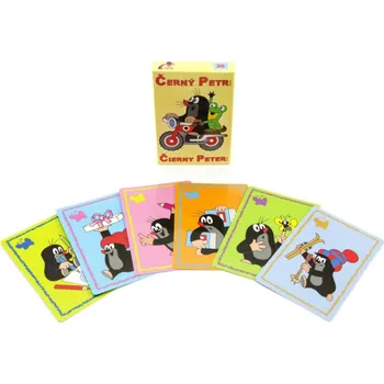 Desková hra Černý Petr Krtek společenská hra - karty v krabičce 6x9cm