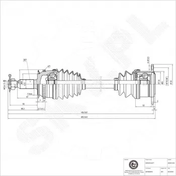 Poloosa kola Přední pravá hnací hřídel Fiat Fullback Mitsubishi L200 Pajero Sport MR580692 ESEN SKV