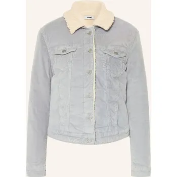 Dámský kabát Mavi Dámská Cordová Bunda Daisy S Umělou Kožešinou, černošedá...