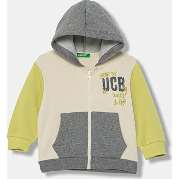 Chlapecká mikina Dětská mikina United Colors of Benetton více barev, s kapucí, s potiskem, 3EB5G5043 3EB5G5043.P.Seasonal vícebarevná MLC, vel. 82