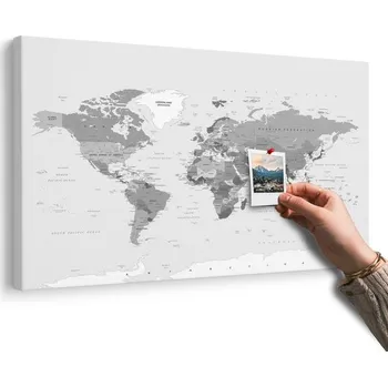 Obraz Dovido Obraz na korku klasická černobílá mapa