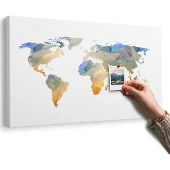Obraz Dovido Obraz na korku polygonální mapa světa