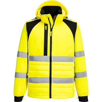 PORTWEST HI-VIS WX2 CD863 ECO / Reflexní prošívaná bunda - HV žlutá/černá S