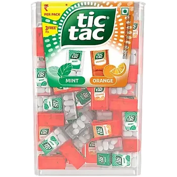 Bonbon Tic Tac Mini Boxes Travels s příchutí máty a pomeranče 225 g