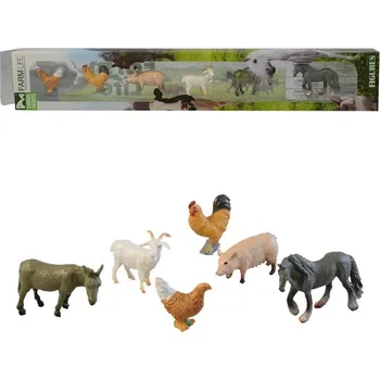 Figurka Zvířátka v boxu domácí,6ks 46x7cm