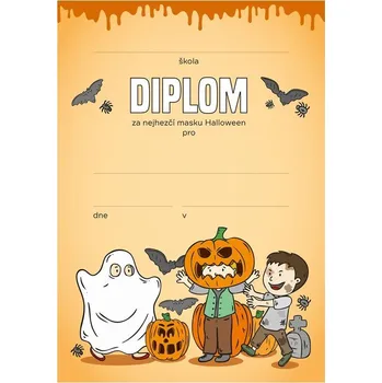 Karnevalový doplněk Optys 4016 diplom za nejhezčí masku halloween