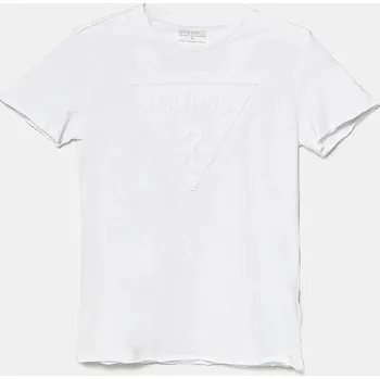 Chlapecké tričko Dětské bavlněné tričko Guess bílá barva, s aplikací, L5GI02 K6XN4 L5GI02.K6XN4.PPYA 00X, vel. 136-146