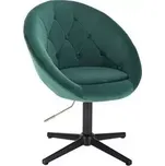 LuxuryForm DESIGN Křeslo VERA VELUR na černém kříži - zelené