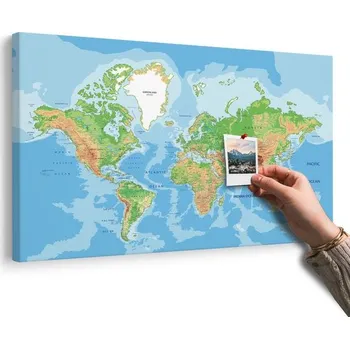 Obraz Dovido Obraz na korku klasická mapa světa