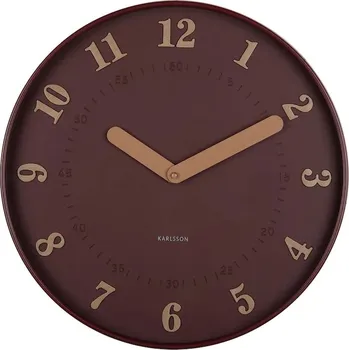 Hodiny Nástěnné hodiny Karlsson Amena 40 cm vínová barva KA6083RD 83X