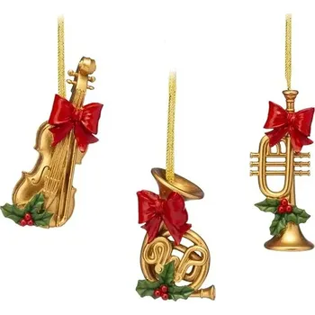 Vánoční ozdoba Ozdoba na vánoční stromeček Palais Royal 12 cm 3-pack 1024403 vícebarevná MLC