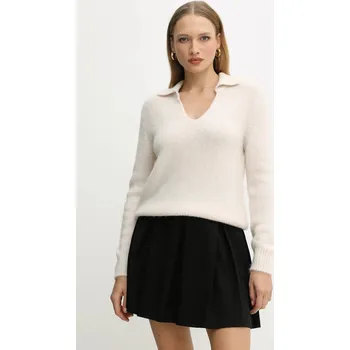 Dámský svetr Svetr s příměsí vlny z alpaky Morgan MCLO béžová 01X, vel. L