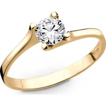 Prsten Zásnubní prsten ze žlutého zlata s laboratorním diamantem 246.90 Velikost: 54