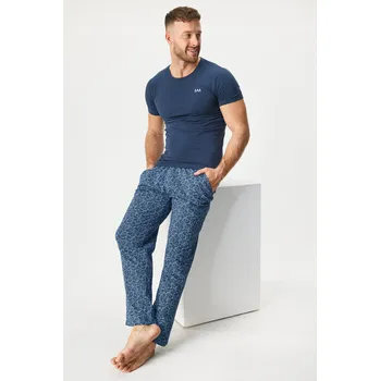 Dámské pyžamo Bavlněné pyžamo MEN-A Navy dlouhé