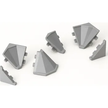 Kuchyňská pracovní deska Kronospan Sada koncovek na těsnicí lištu / Šedá