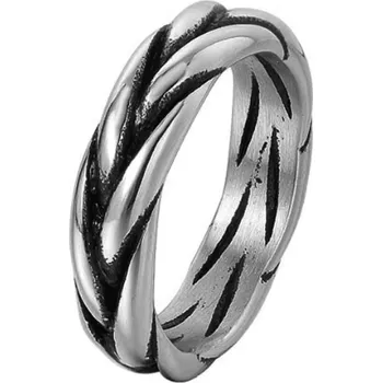 Prsten B-TOP Pánský prsten z nerezové oceli s propleteným vzorem Velikost prstenu: 59,5mm