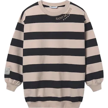 Kojenecké šaty MAYORAL dívčí mikinové šaty černá, béžová vel. 157 cm