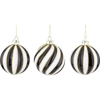 Vánoční ozdoba Sada vánočních ozdob home & lifestyle 8 x 8 x 8 cm 3-pack 179967 vícebarevná MLC