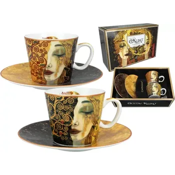 Set 2 ks espresso šálků Gustav Klimt 100 ml Zlaté vlasy, CARMANI,5320308