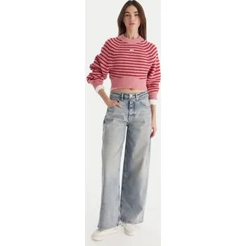 Dámské džíny Tommy Jeans Jeansy Charlie DW0DW20473 Modrá Wide Leg 32_32