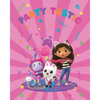 Dětská deka Halantex • Coral fleece deka Gábinin kouzelný domeček - Party - Tastic - 150 x 120 cm