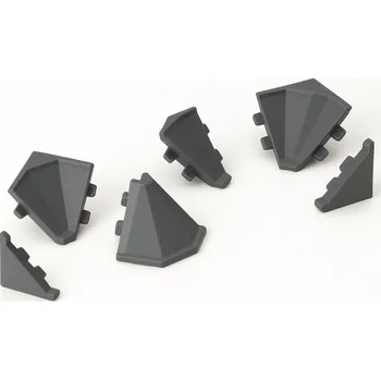 Kuchyňská pracovní deska Kronospan Sada koncovek na těsnicí lištu / Tmavě šedá