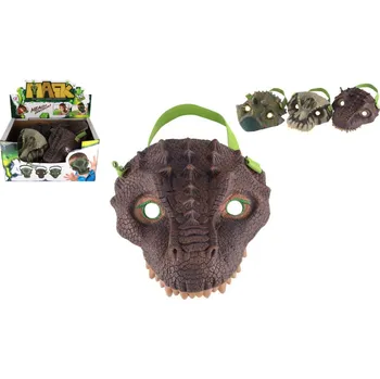 Karnevalová maska Maska dinosaurus gumová 15x18cm mix druhů karneval