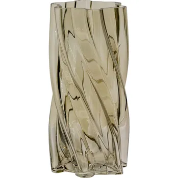 Váza House Nordic Váza z ručně foukaného skla, zelená, ø12,5x25 cm