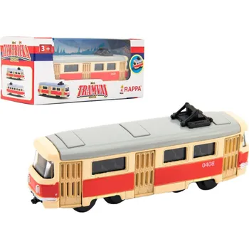 autíčko Tramvaj Tatra T3 česká kovová retro 8cm v krabičce 10,5x5x5cm