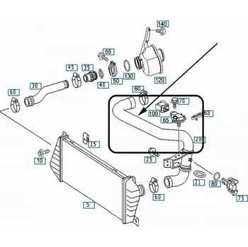 Chladič motoru Trubka mezichladiče Mercedes-Benz Sprinter 9015284782 WRC Original Parts
