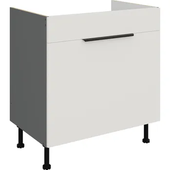 Kuchyňská skříňka 80 ZL 1S BB, Spodní kuchyňská zásuvková skříňka PREMIUM BOX, pod dřez Aria bílá/antracit