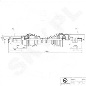 Poloosa kola Poloosa pohonu Ford B-Max Fiesta V VI Fusion Mazda 2, přední levá 1142794 ESEN SKV