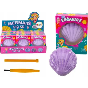 kreativní sada Archeologická sada Mořská panna v mušli – dláto a štěteček