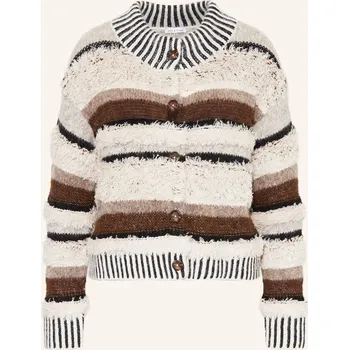 Dámský svetr Mrs & Hugs Dámský Pletený Kardigan S Alpakou, brown melange, 44