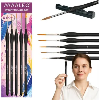 kreativní sada Štětce na malování 5ks + stojánek