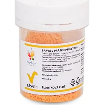 Potravinářské barvivo Barva v prášku perleťová, žloutková žluť 5 g/kelímek