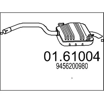 Auto-moto Zadní tlumič výfuku MTS 01.61004