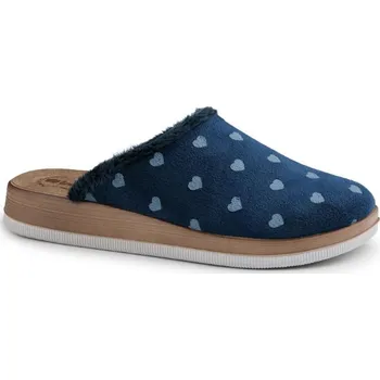 Dámské pantofle Inblu CT 40 dámská domácí obuv modrá srdíčka Barva: Modrá, Velikost: 40