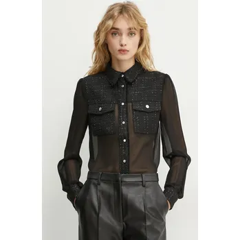 Pánská košile Košile Morgan CTIDA černá 99X, vel. 36