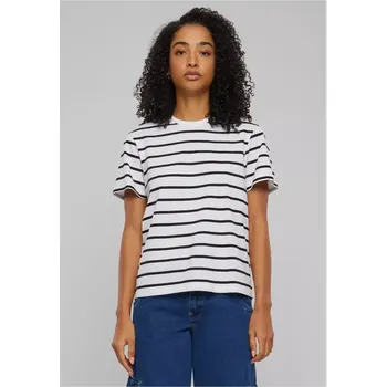 Dámské tričko Dámské tričko Urban Classics Ladies Striped Boxy Tee velikost XL black/white
