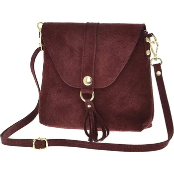 Dámská kožená crossbody Laura Biaggi 04-543 - bordó