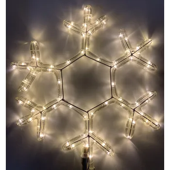 Vánoční dekorace Appetitissime Vánoční LED dekorace - Vločka 39 cm (BLIKAJÍCÍ) Svítí teple/bliká studeně