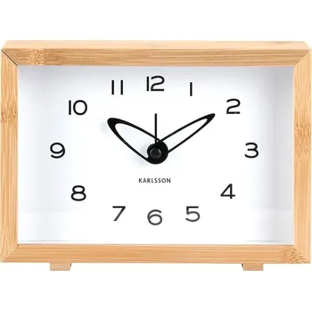 Budík Budík Karlsson Tipico 19 x 14 x 4,5 cm béžová barva KA6034WH 12X