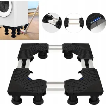 Praní a péče o prádlo PODSTAVEC POD PRAČKU LEDNIČKU ANTIVIBRAČNÍ 12 KS S NASTAVITELNÝMI NOŽIČKAMI, NOSNOST 300 KG