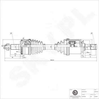 Poloosa pohonu Land Rover Discovery III IV Range Rover Sport, přední levá LR047295 ESEN SKV